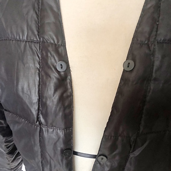Black insulated feather coat lining - Picture 2 of 7